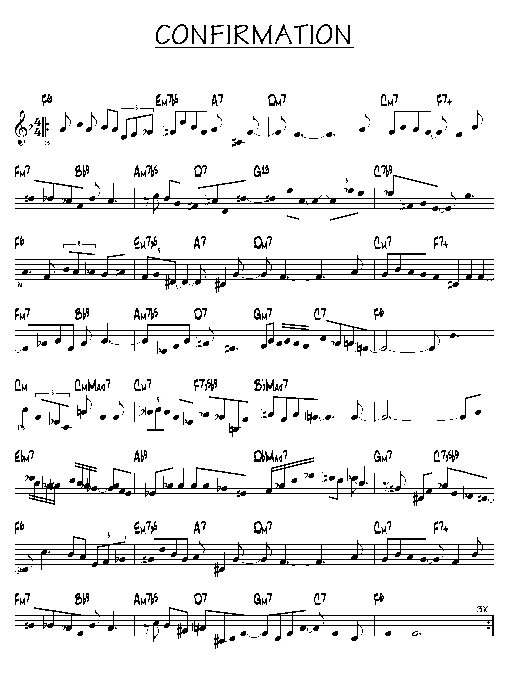 Partition Confirmation piano guitare